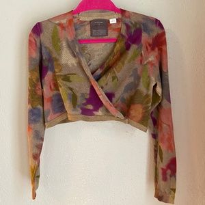Anthropologie Guinevere Wrap/Cropped Sweater Sz M